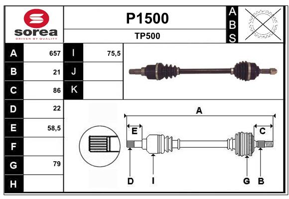 SNRA P1500 Arbre de...