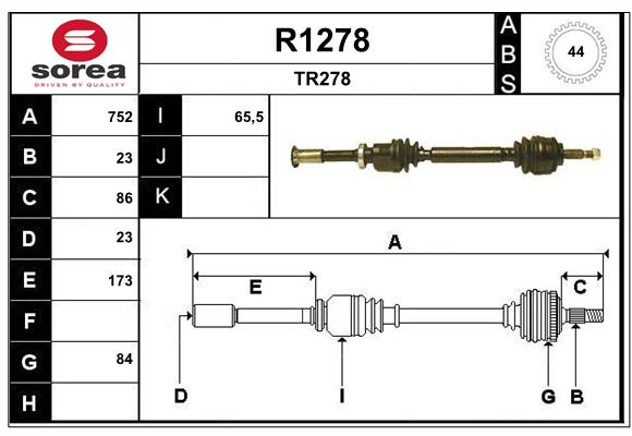 SNRA R1278 Arbre de...
