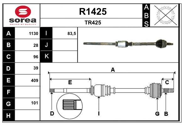 SNRA R1425 Arbre de...