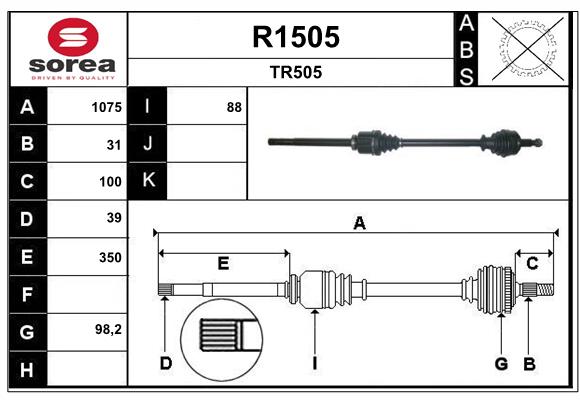 SNRA R1505 Arbre de...