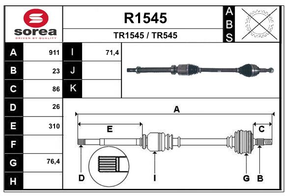 SNRA R1545 Arbre de...