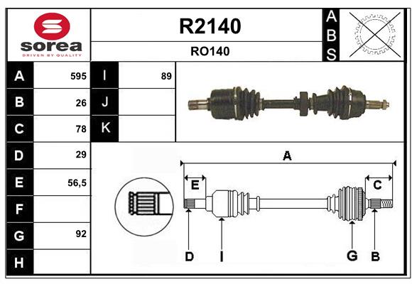 SNRA R2140 Arbre de...