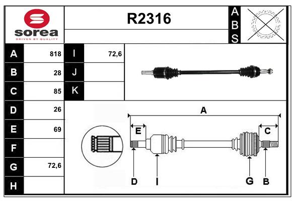 SNRA R2316 Arbre de...
