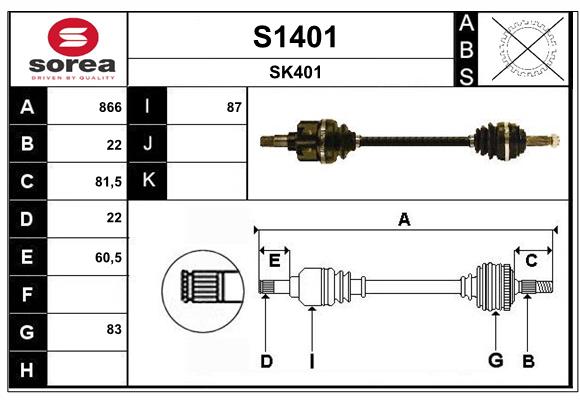 SNRA S1401 Arbre de...