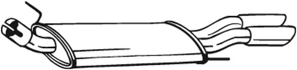 BOSAL 233-731 Silenziatore posteriore-Silenziatore posteriore-Ricambi Euro
