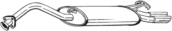 BOSAL 278-147 Silenziatore posteriore