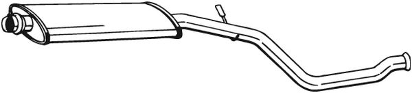 BOSAL 286-049 Midtre lydpotte
