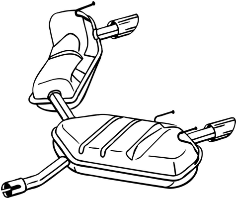 BOSAL 281-991 Silenziatore posteriore-Silenziatore posteriore-Ricambi Euro