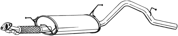 BOSAL 285-311 Silenziatore posteriore-Silenziatore posteriore-Ricambi Euro