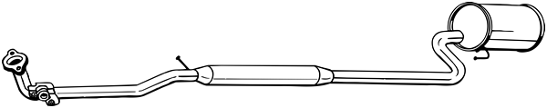 BOSAL 292-023 Silenziatore centrale-Silenziatore centrale-Ricambi Euro