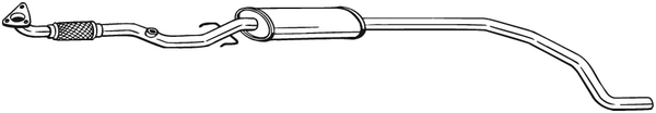 BOSAL 293-007 Silenziatore centrale-Silenziatore centrale-Ricambi Euro