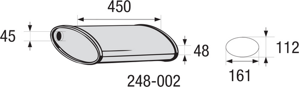 BOSAL 248-002 Silenziatore centrale, universale