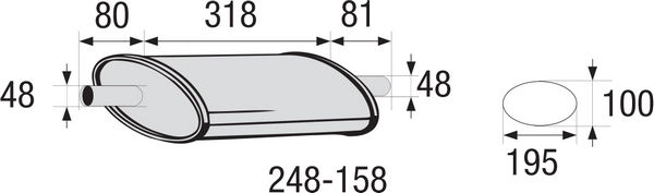 BOSAL 248-158 Средно гърне,...