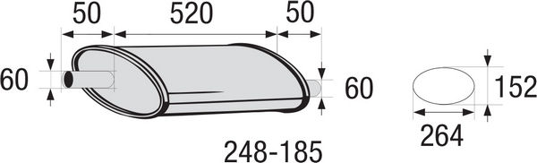 BOSAL 248-185 Средно гърне,...