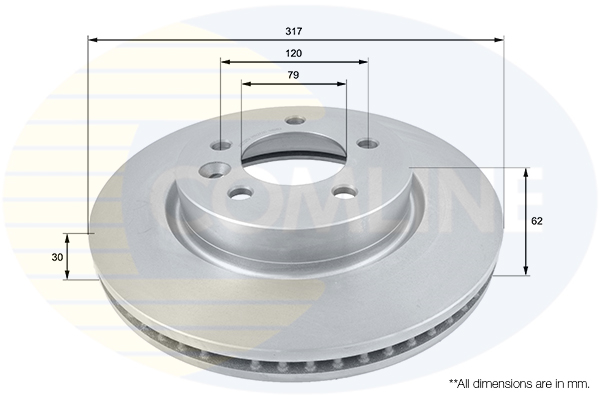COMLINE ADC1321V Comline Brake Disc for LAND ROVER