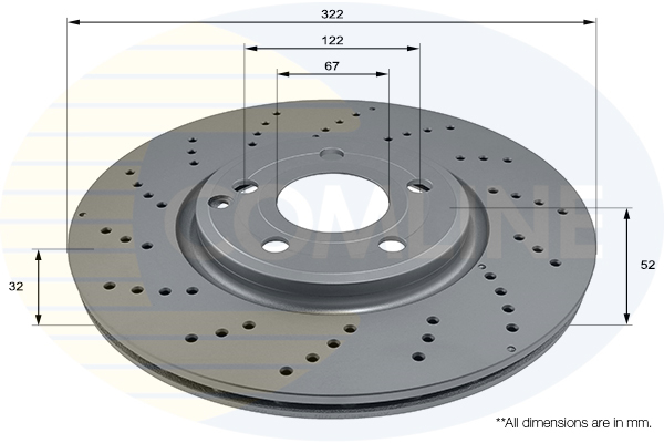 COMLINE ADC2850V Comline Δισκόπλακα for MERCEDES-BENZ