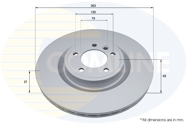COMLINE ADC5047V Comline Brake Disc for LAND ROVER