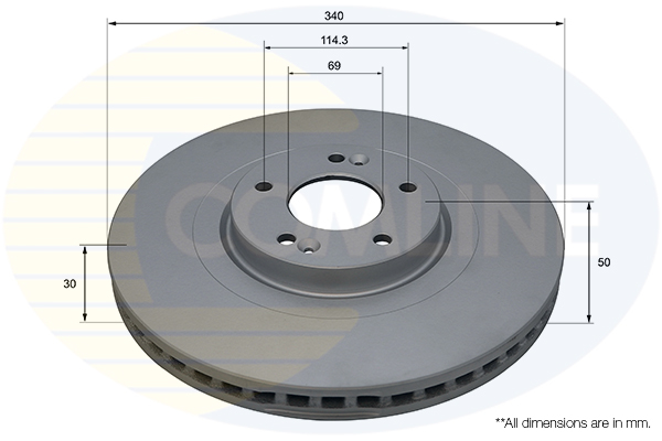 COMLINE ADC5076V Comline Brake Disc for HYUNDAI KIA