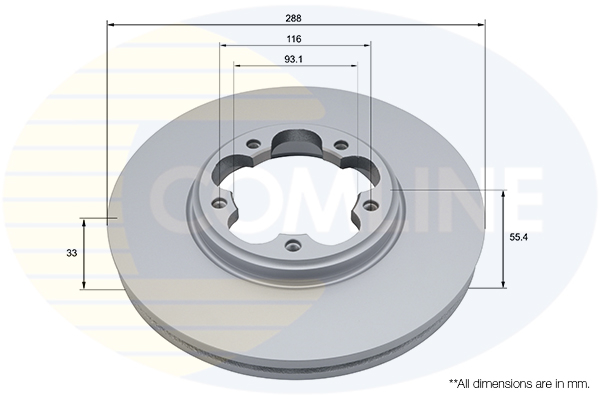 COMLINE ADC5095V Comline Brake Disc for FORD