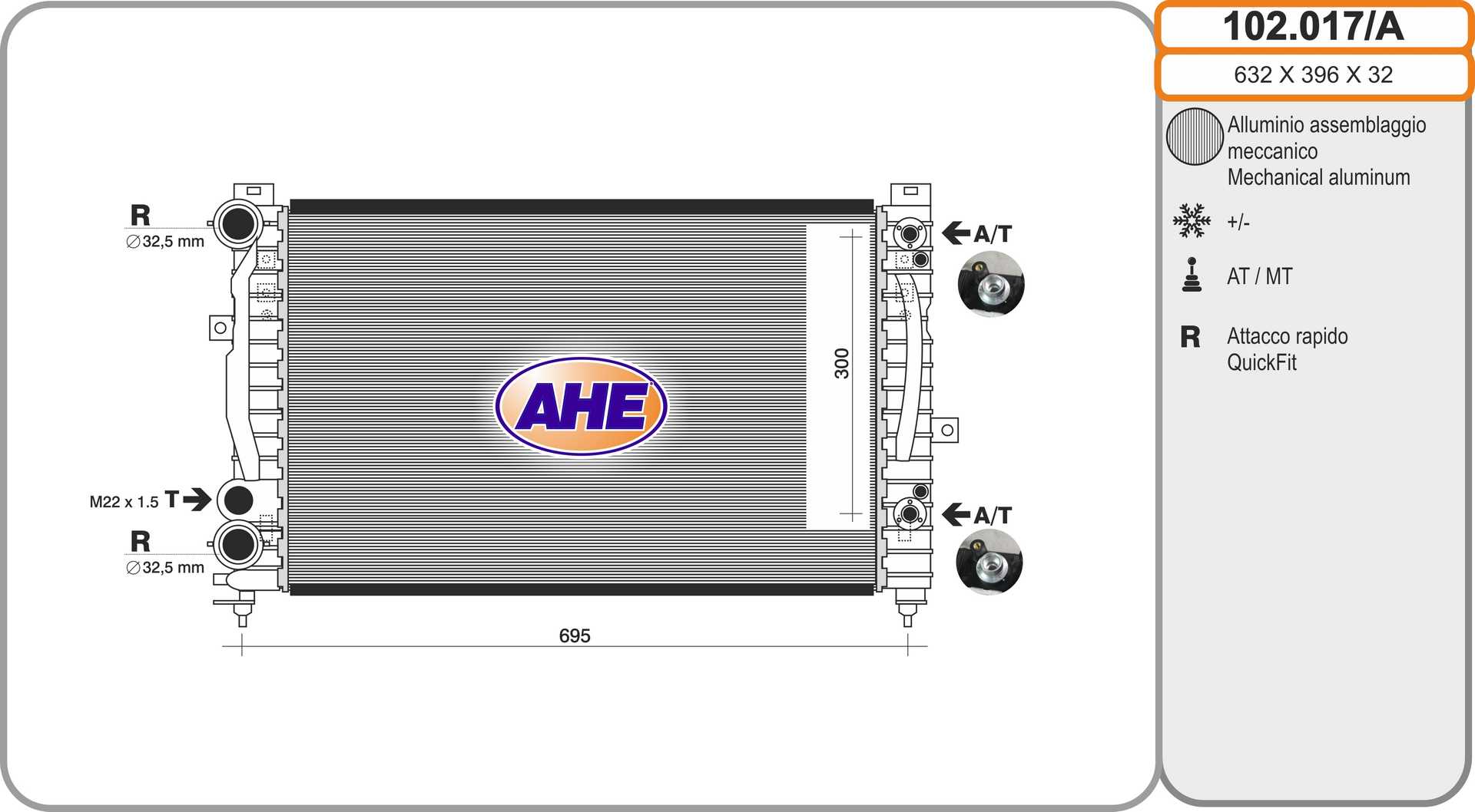 AHE 102.017/A Radiatore,...
