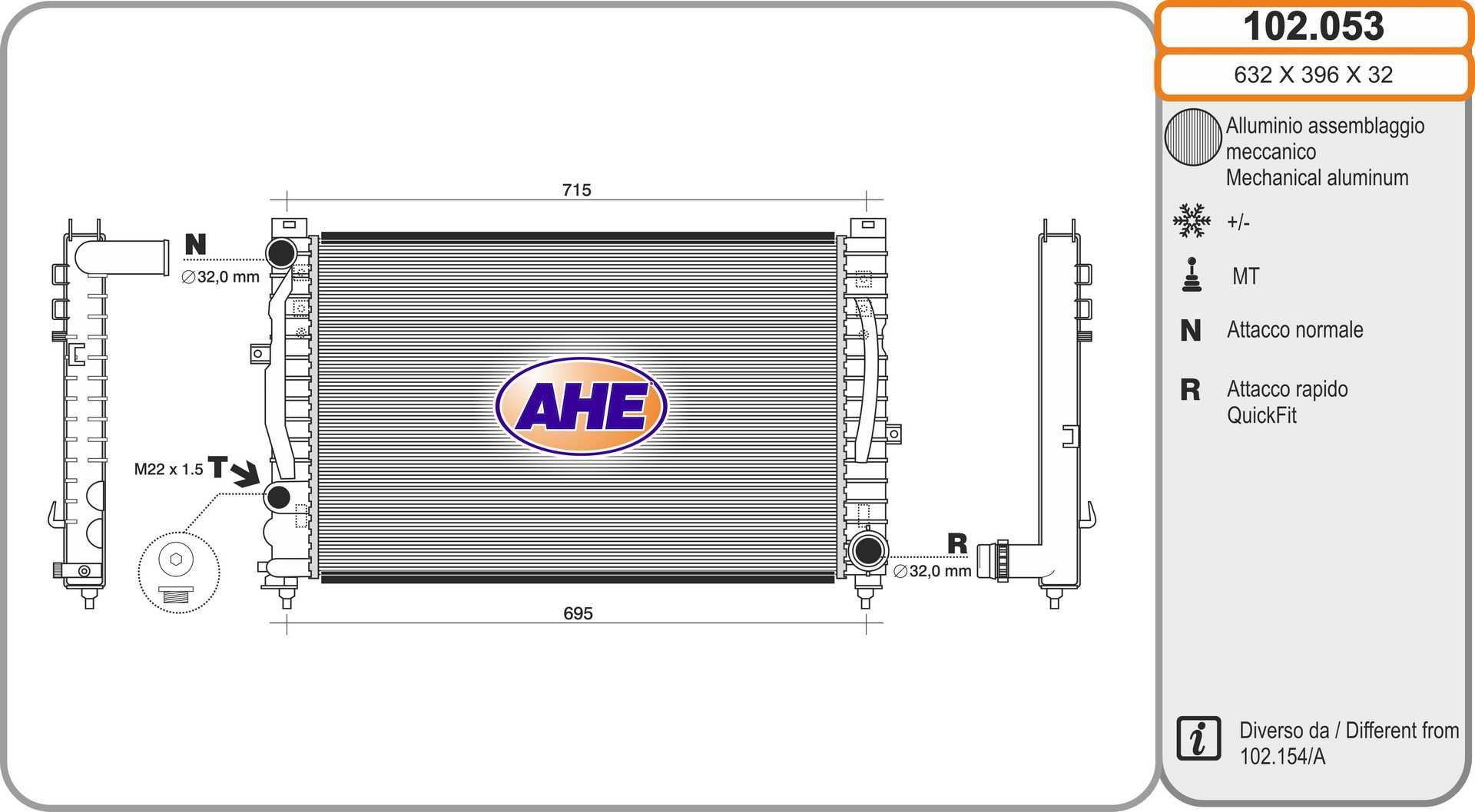 AHE 102.053 Radiatore,...