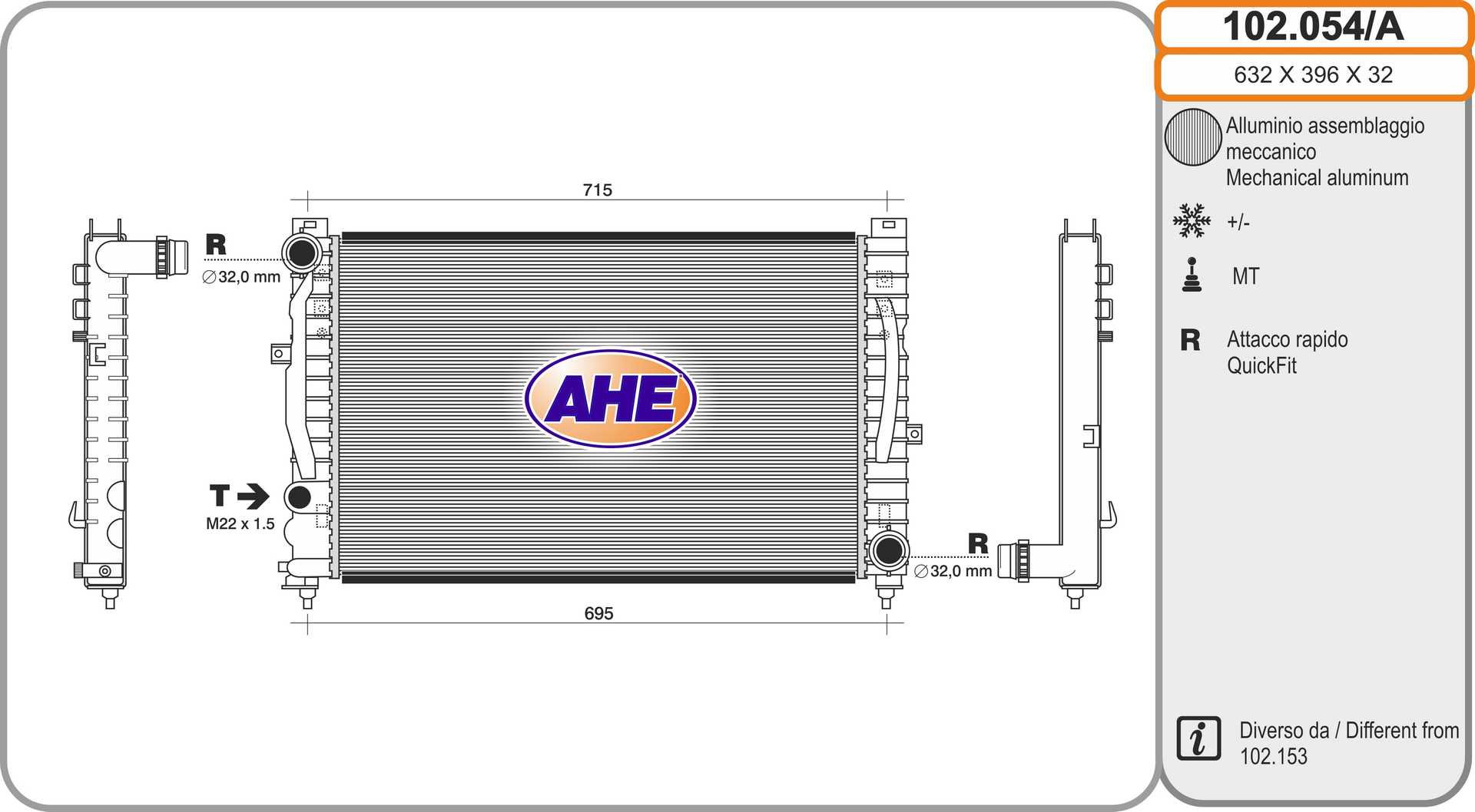 AHE 102.054/A Radiatore,...