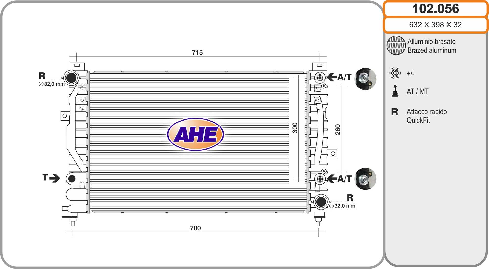 AHE 102.056 Radiatore,...