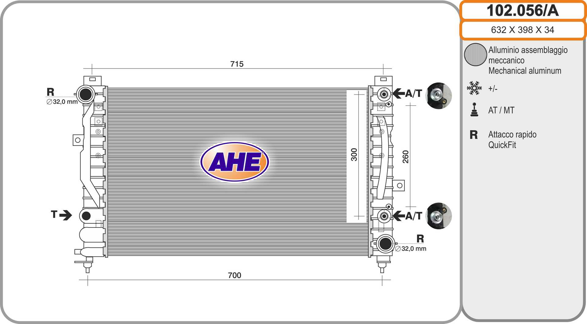 AHE 102.056/A Radiatore,...