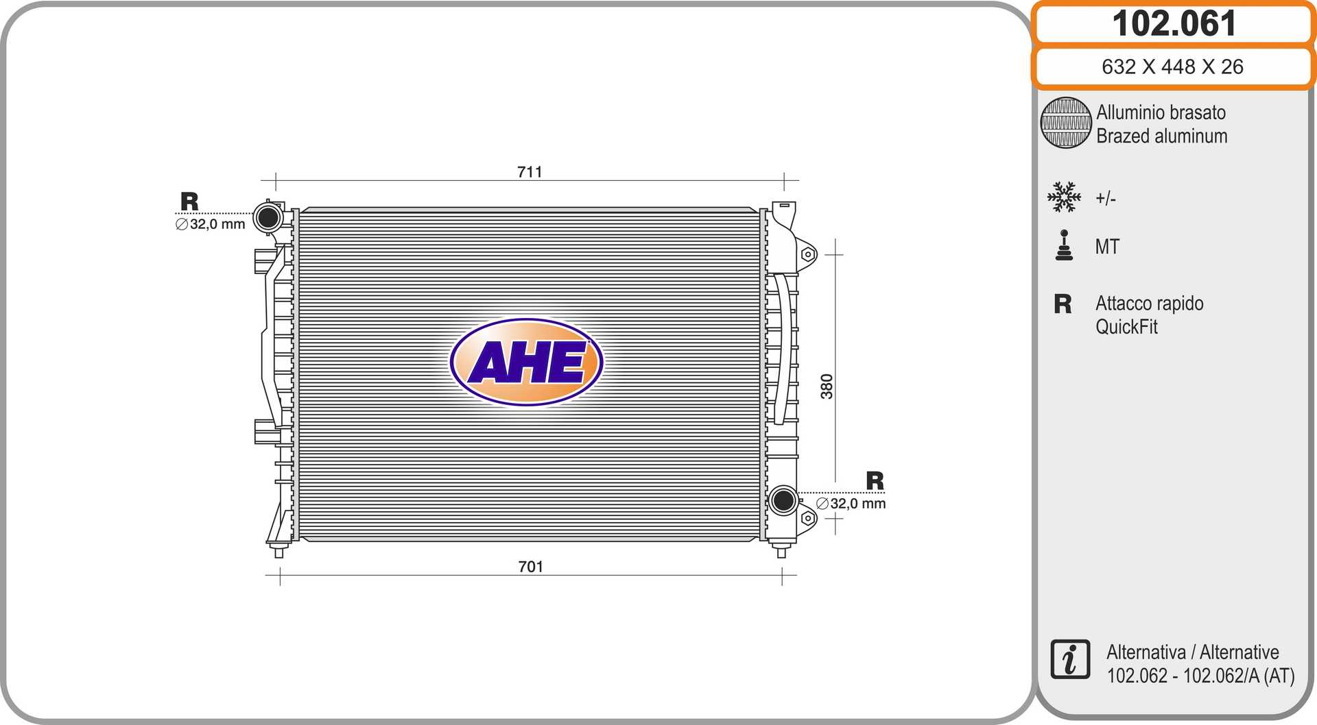 AHE 102.061 Radiatore,...