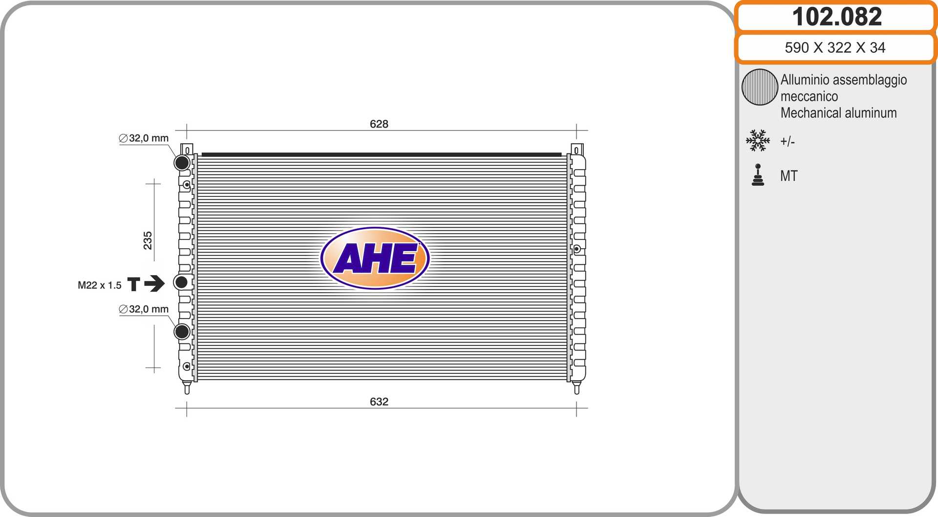 AHE 102.082 Radiatore,...
