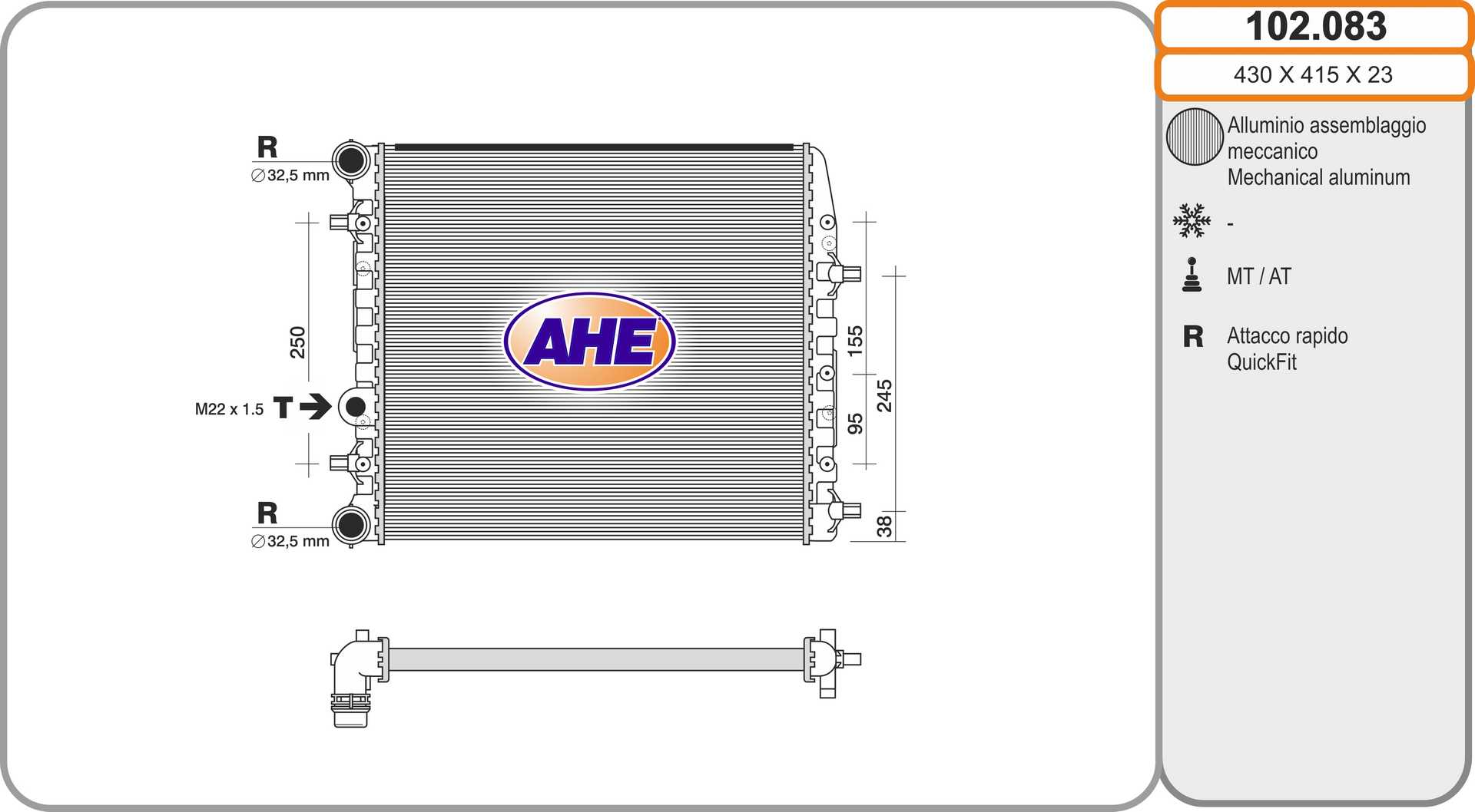 AHE 102.083 Radiatore,...