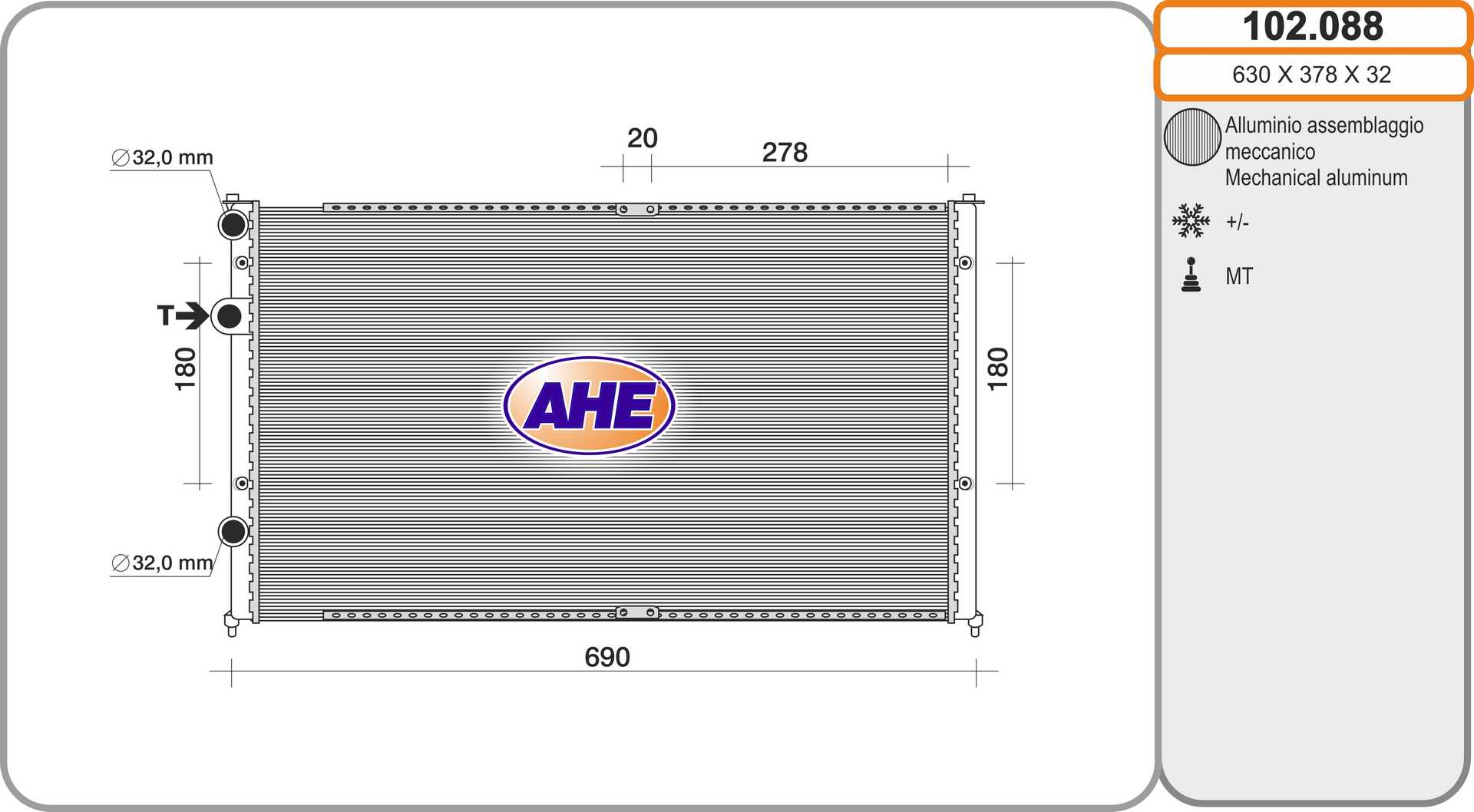 AHE 102.088 Radiatore,...