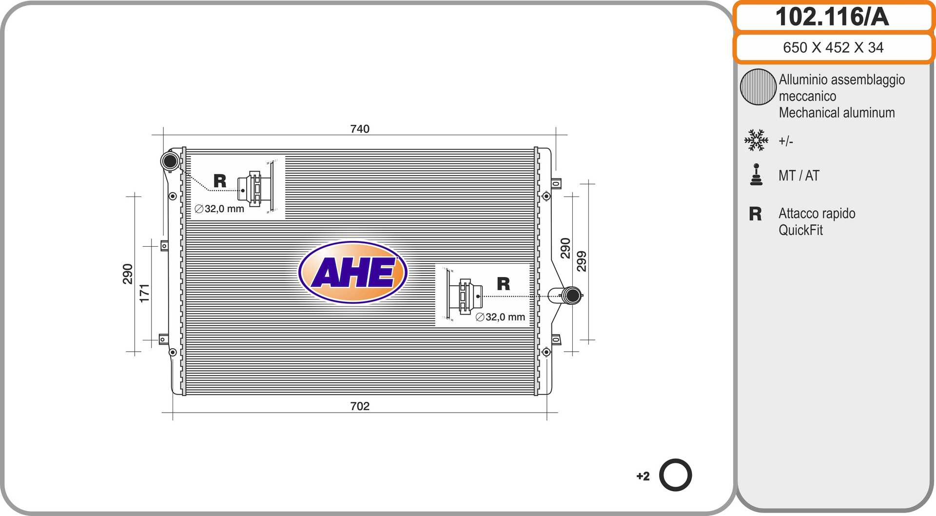 AHE 102.116/A Radiatore,...