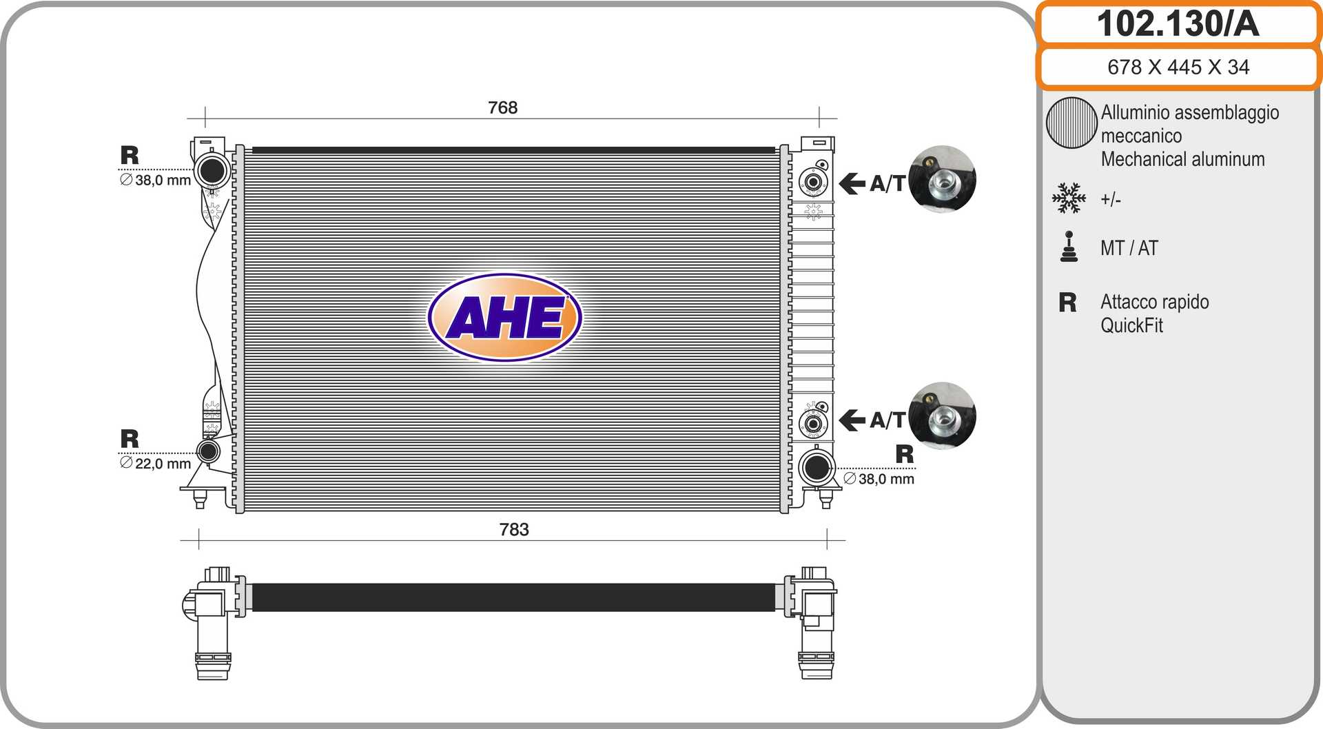 AHE 102.130/A Radiatore,...