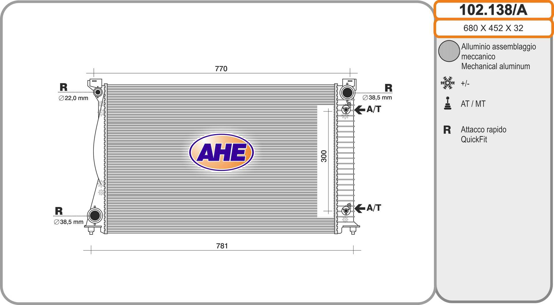 AHE 102.138/A Radiatore,...