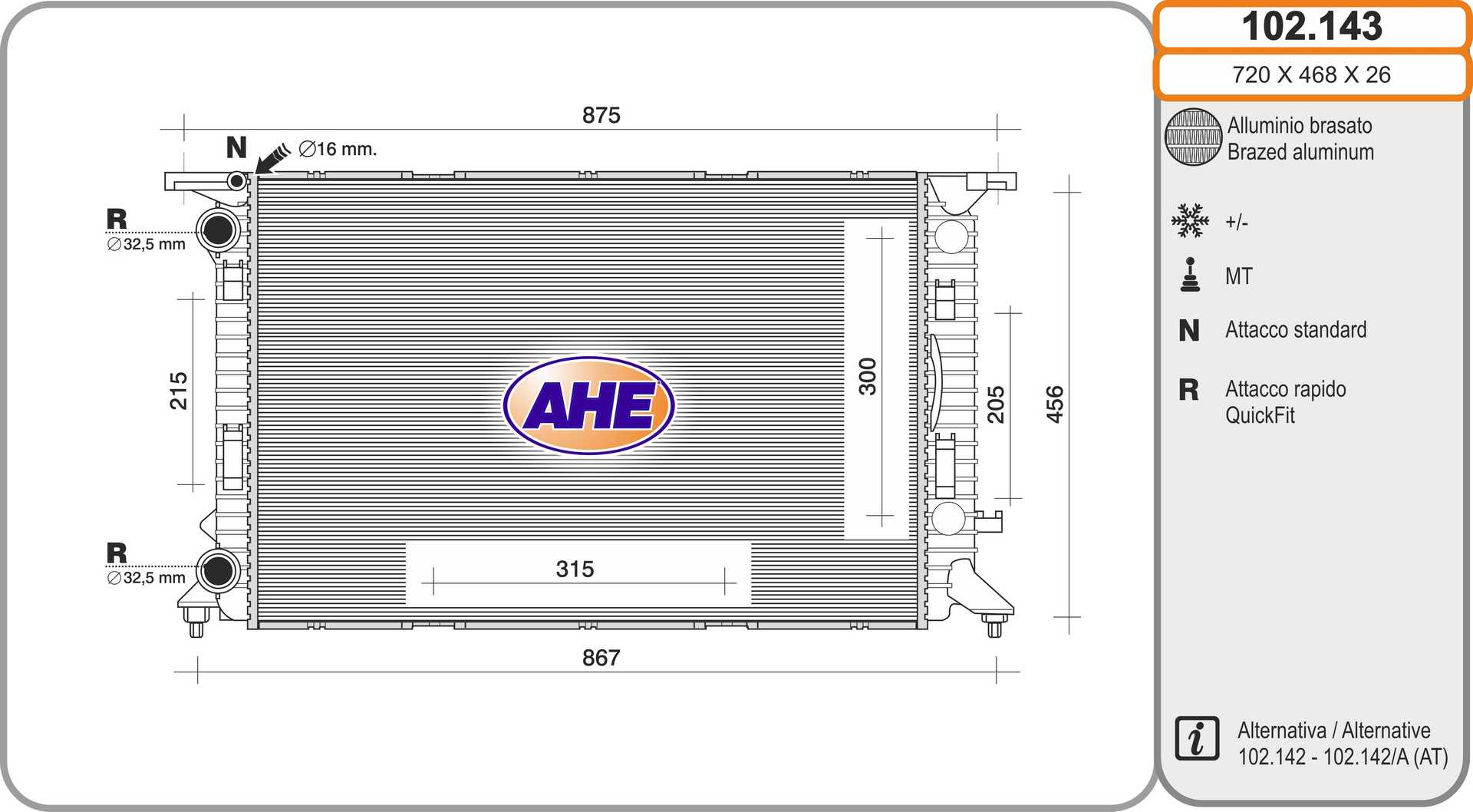 AHE 102.143 Radiatore,...