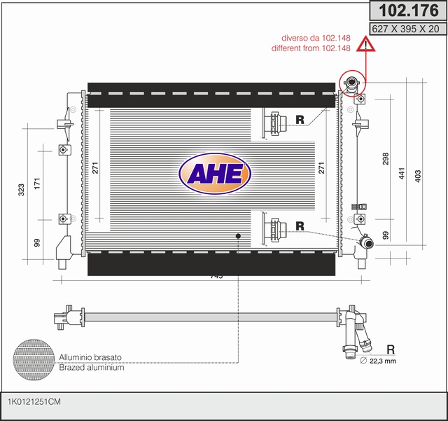 AHE 102.176 Radiatore,...