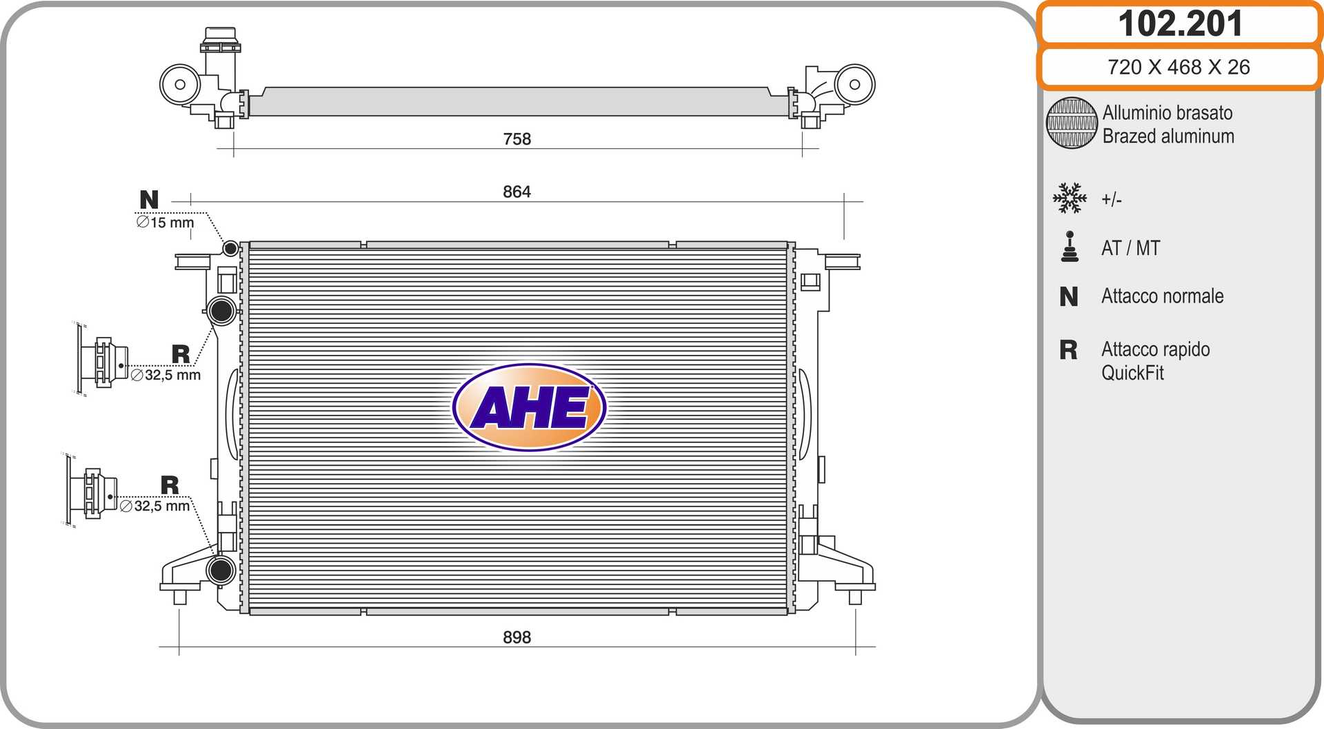 AHE 102.201 Radiatore,...