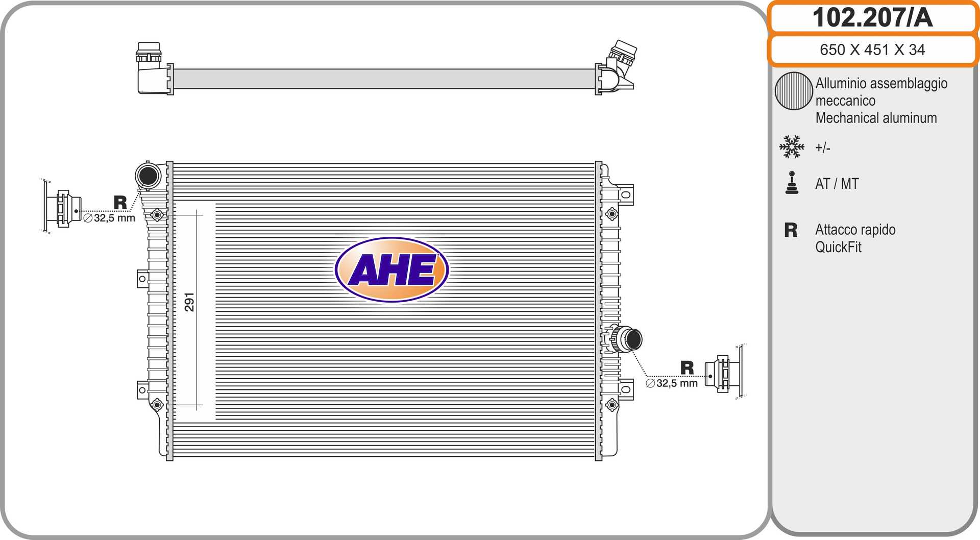 AHE 102.207/A Radiatore,...