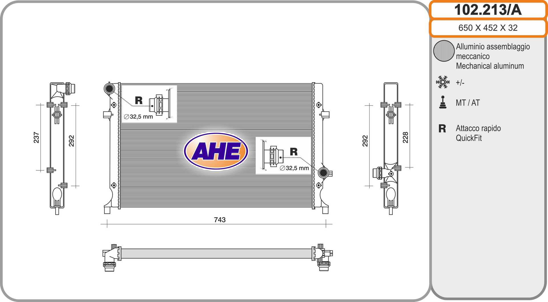 AHE 102.213/A Radiatore,...