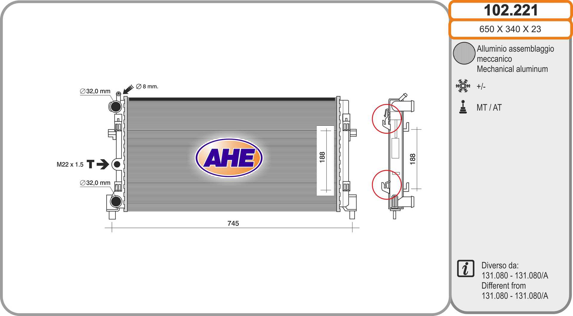 AHE 102.221 Radiatore,...