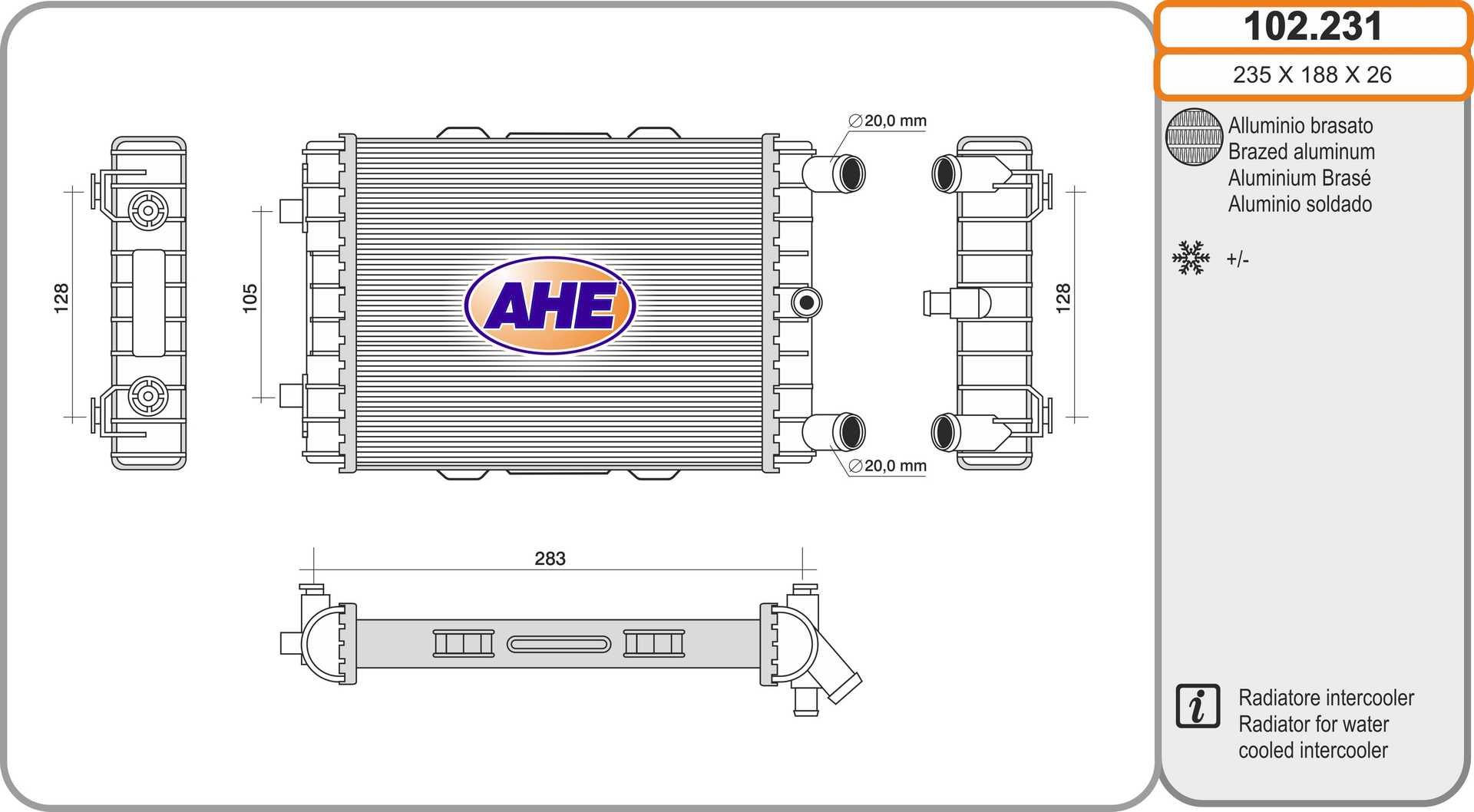 AHE 102.231 Radiatore,...
