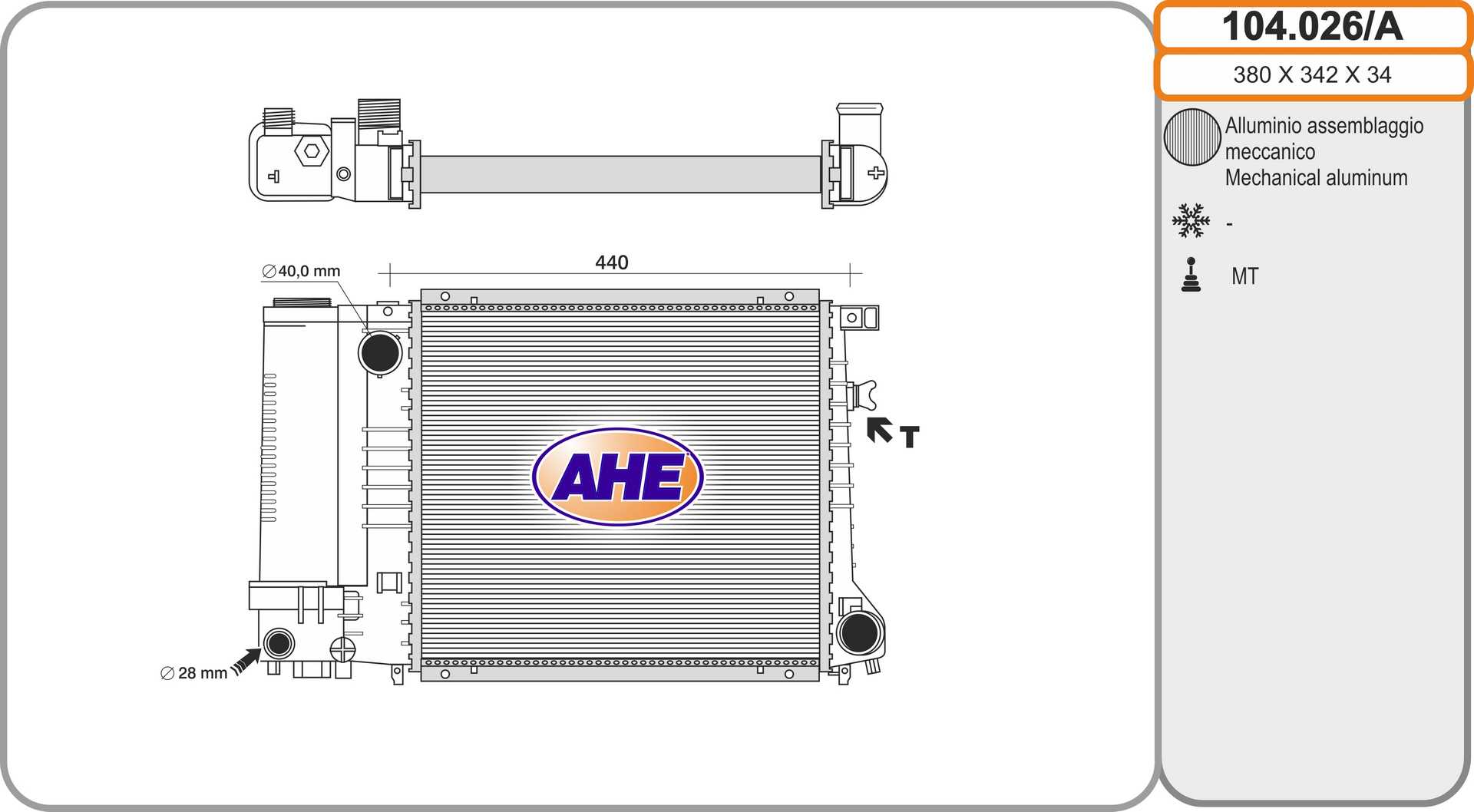 AHE 104.026/A Radiatore,...