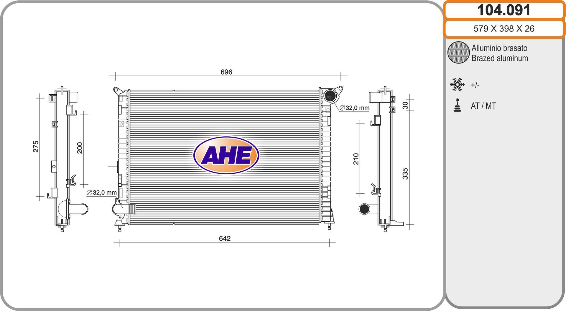 AHE 104.091 Radiatore,...