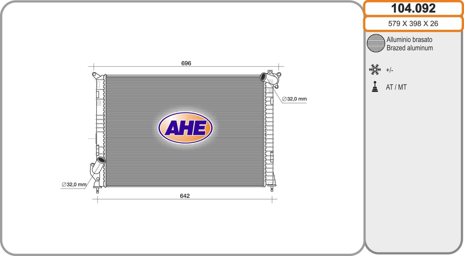 AHE 104.092 Radiatore,...