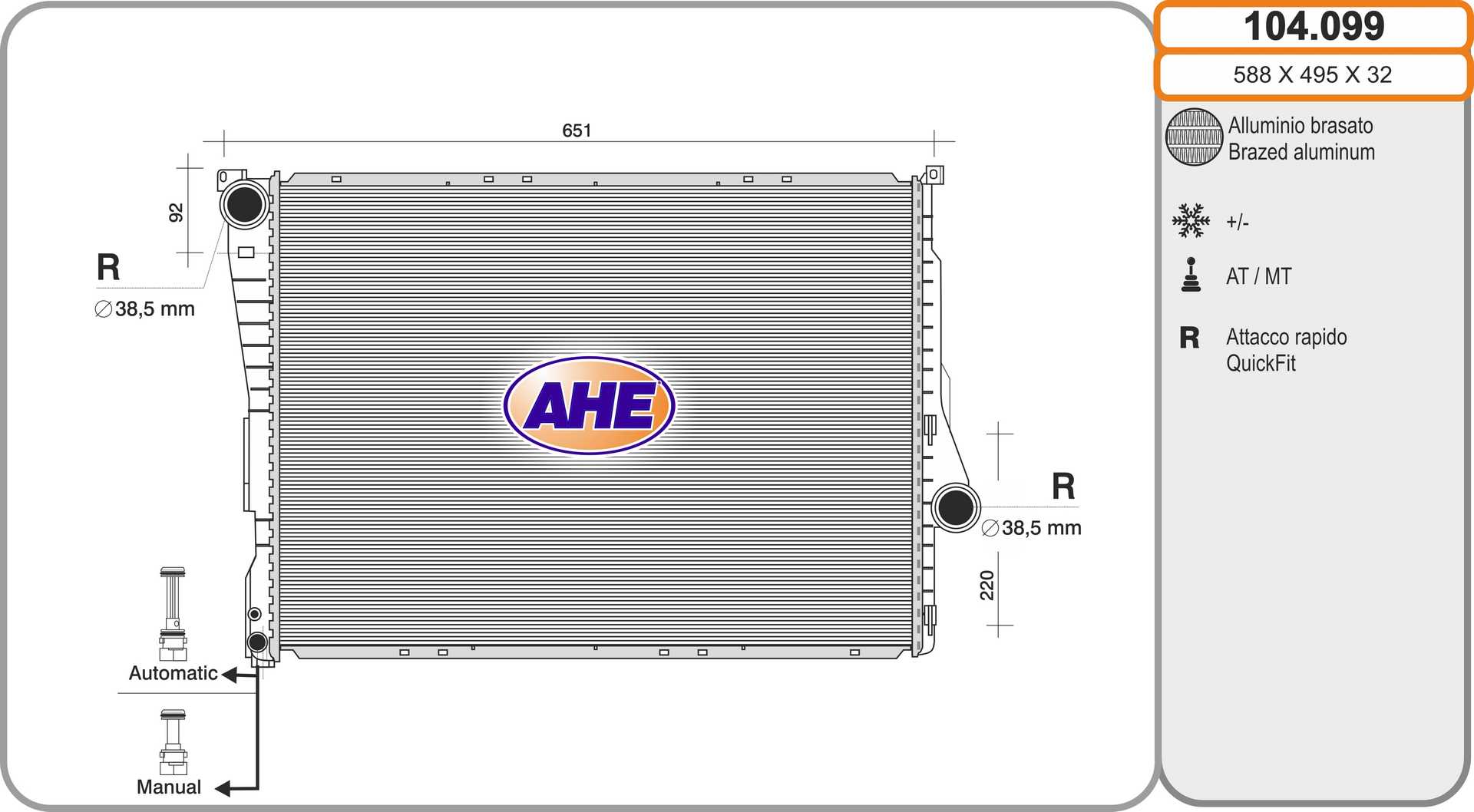 AHE 104.099 Radiatore,...