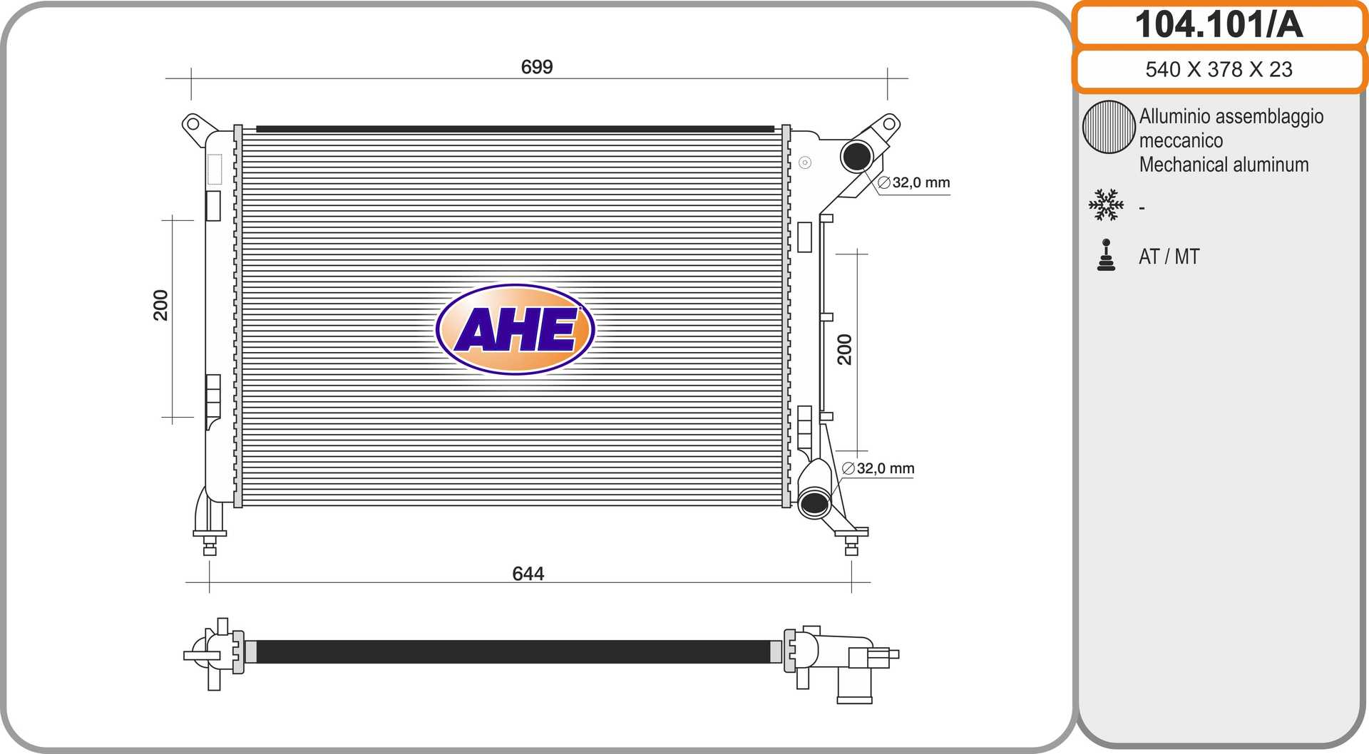 AHE 104.101/A Radiatore,...