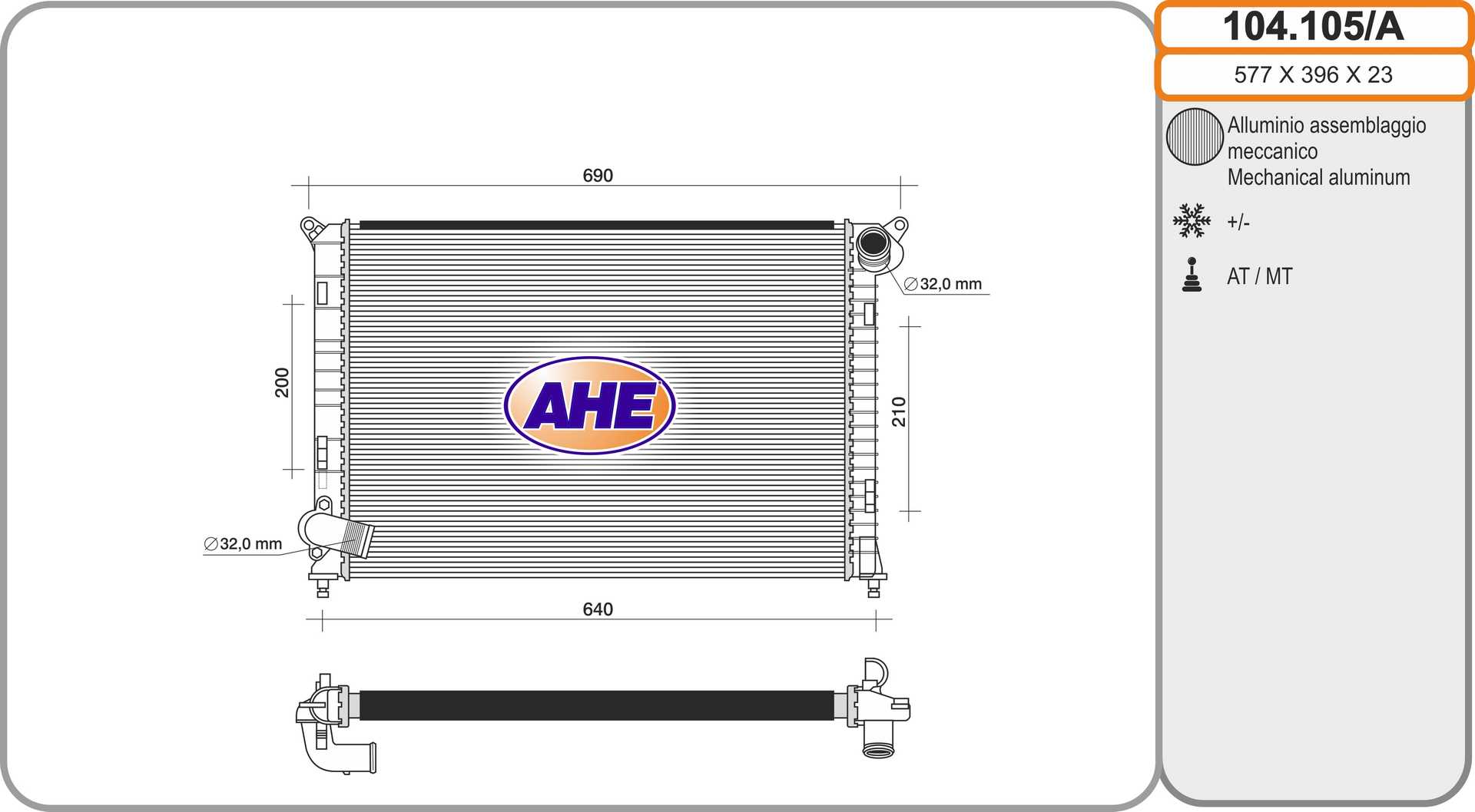 AHE 104.105/A Radiatore,...