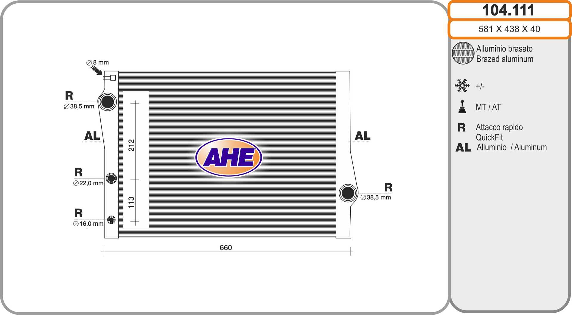 AHE 104.111 Radiatore,...
