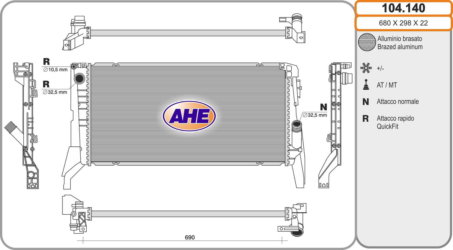 AHE 104.140 Radiatore,...